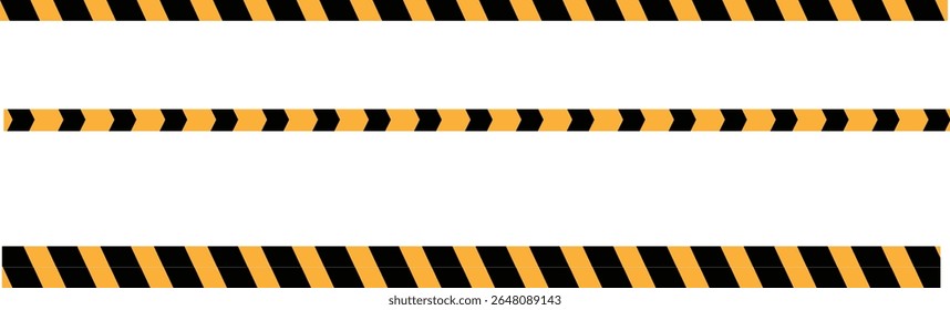 Ilustração do vetor da faixa de cuidado — Fita de cuidado amarela e preta e amarela. Um design de aviso de alto contraste para sinais de trânsito, zonas de construção e alertas de segurança. Ideal para zonas de perigo, cuidado	