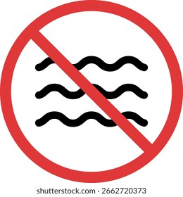 Precaución Icono de onda oceánica fuerte