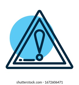 Vorsichtssymbol, Vektorillustration-Design des Zeilensymbols