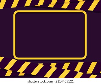 caution tape copy space background. Vector illustration of a caution sign with black and yellow stripes.