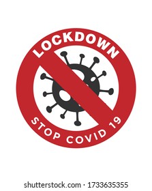 Caution tape grunge background with text Lockdown. Blocked access sign based on coronavirus disease