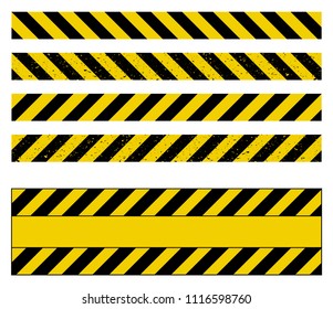 caution tape grunge set vector design isolated on white svg
