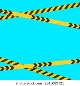 Ilustración de cinta de precaución aislada. Líneas de peligro amarillo del vector