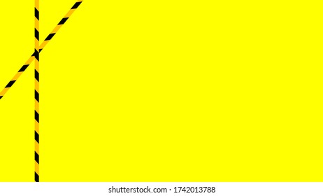 caution tape line, tape yellow black stripe pattern on yellow for background, warning space with ribbon tape sign for comfort safety zone, safety banner for copy space, ribbon yellow black stripe