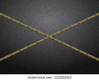 Caution tape on asphalt background. Vector illustration.