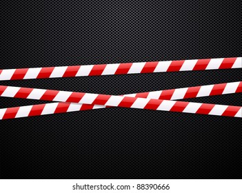 Caution tape on black background