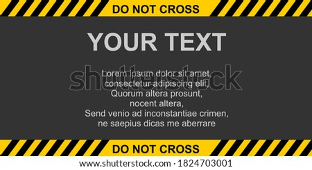 Caution tape set of yellow warning ribbons. Abstract warning lines for police, accident, under construction. Vector danger tape collection.