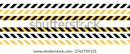 Caution tape stripes, yellow and black pattern, safety warning, industrial border, striped texture, construction elements, hazard warning line.