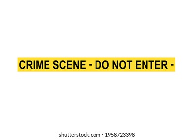 Caution tape that reads crime scene do not enter as repeating pattern vector