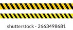 Caution Tape Vector Set – Yellow and Black Diagonal Stripes with Grunge Texture for Construction, Safety, Police Line, and Warning Sign Design