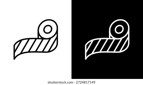 Vorsicht Band weißes Symbol Set Design