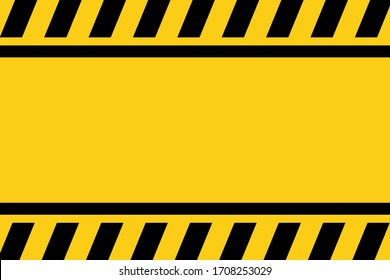 ilustración vectorial de peligro de construcción de fondo amarillo de cinta