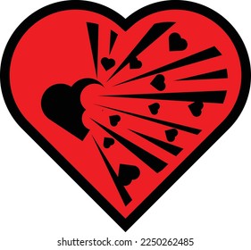 Caution, this heart is explosive and can blow up at any time. Keep your distance or risk getting hurt.