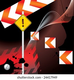 caution traffic sings background