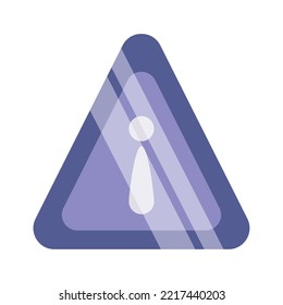 Caution Triangle Sign Icon Isolated