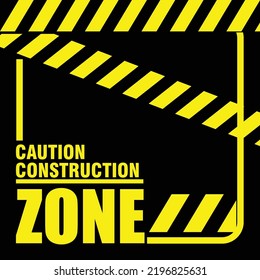 Caution, under construction background, vector