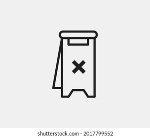 Caution vector icon. Editable stroke. Symbol in Line Art Style for Design, Presentation, Website or Apps Elements, Logo. Pixel vector graphics - Vector
