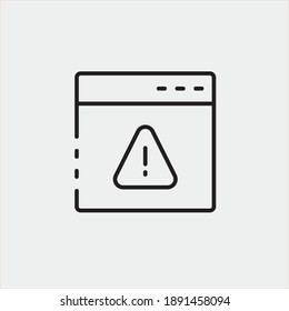 Signo de ilustración de icono del vector de advertencia
