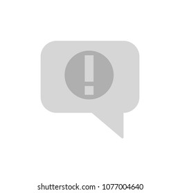 Caution vector icon, vector icon isolated on white background