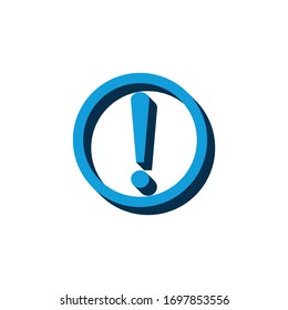 caution vector icon
isometric. 3d  sign isolated on white background.