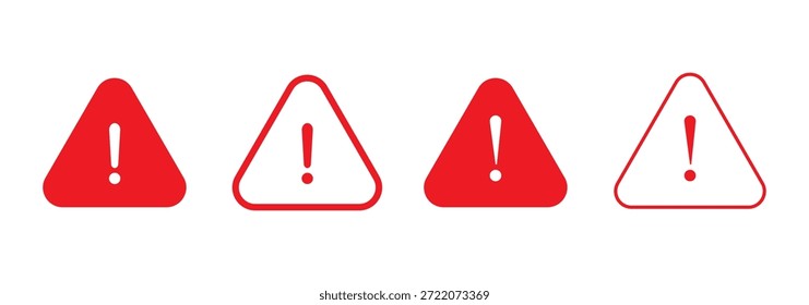 Precaución iconos vectoriales. Iconos de advertencia. Señal de alarma de precaución establecida. Señales de peligro. Iconos de atención de advertencia