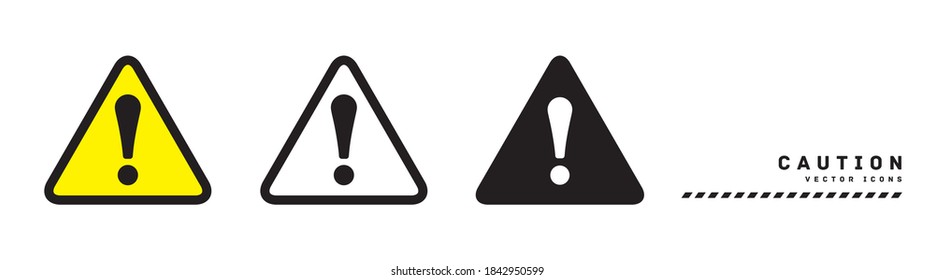 caution vector illustration icon set