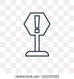 Caution vector outline icon isolated on transparent background, high quality linear Caution transparency concept can be used web and mobile