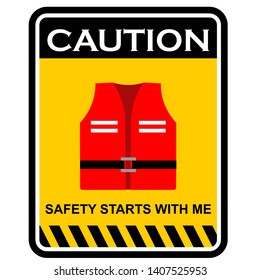 caution, vest for work safety