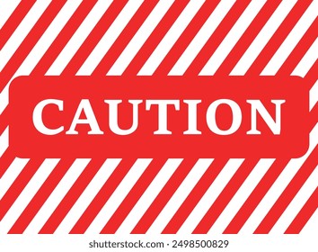 Caution, warning icon in flat style. Stop vector illustration on isolated background. Do not enter sign business concept.