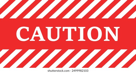 Caution, warning icon in flat style. Stop vector illustration on isolated background. Do not enter sign business concept.