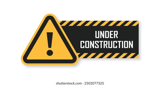 Caution, warning icon in flat style. Stop vector illustration on isolated background. Do not enter sign business concept.