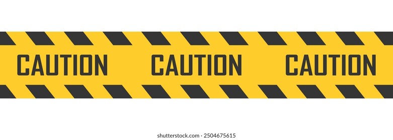 Caution, warning icon in flat style. Stop vector illustration on isolated background. Do not enter sign business concept.