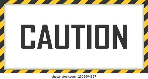 Caution, warning icon in flat style. Stop vector illustration on isolated background. Do not enter sign business concept.