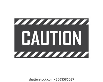 Caution, warning icon in flat style. Stop vector illustration on isolated background. Do not enter sign business concept.