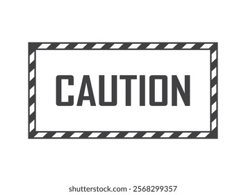 Caution, warning icon in flat style. Stop vector illustration on isolated background. Do not enter sign business concept.