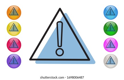 Caution Warning Icon with shadow design. Exclamation danger sign. Vector illustration EPS 10