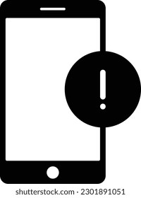 caution warning phone problem danger Glyph