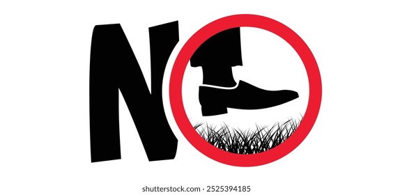 Caution, warning, please stay off the lawn Prohibited keep off the green grass or forbidden stepping on the garden. keep off the grass or please stay off the grass. Do not step on the grass.