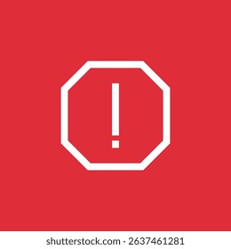 Caution warning red sign symbol icon vector illustration