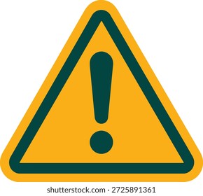 Señal de advertencia de precaución aislada en el fondo blanco