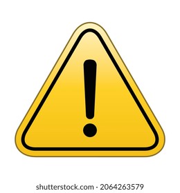 Signo de advertencia de precaución. Peligro y señal de advertencia, signo de atención. Signo de atención de aviso de peligro con símbolo de signo de exclamación