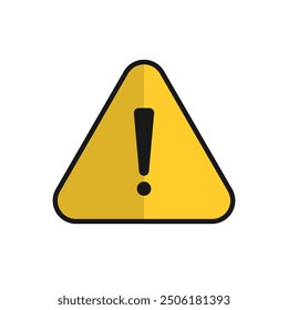 Señal de advertencia de precaución. Signo de peligro de exclamación. Vector
