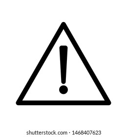 Caution warning sign with exclamation mark. Alert, danger, hazard, attention and error symbol. Triangle shape. Vector illustration, simple icon