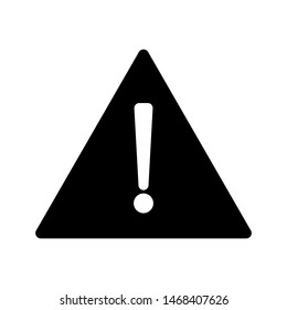 Caution warning sign with exclamation mark. Alert, danger, hazard, attention and error symbol. Triangle shape. Vector illustration, simple icon