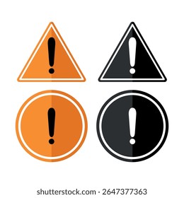 Señal de advertencia de precaución. Signo de peligro de signo de exclamación.