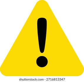 Señal de precaución y advertencia con signo de exclamación