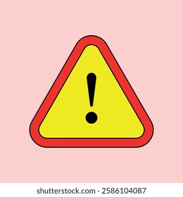 Caution warning sign. Warning icon. stop icon. Bright  forbidding icon. Futuristic glowing exclamation mark in a triangle.