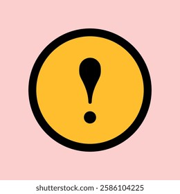 Caution warning sign. Warning icon. stop icon. Bright  forbidding icon. Futuristic glowing exclamation mark in a round shape