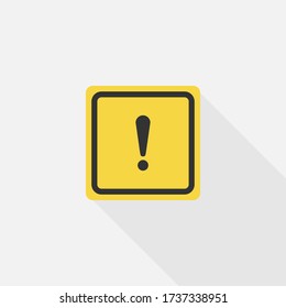 Precaución Etiqueta del signo de advertencia, Signo de peligro, Diseño vectorial del icono plano en el fondo aislado.