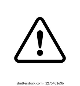 Caution Warning Sign Sticker. Editable Vector Stroke 64x64 Pixel